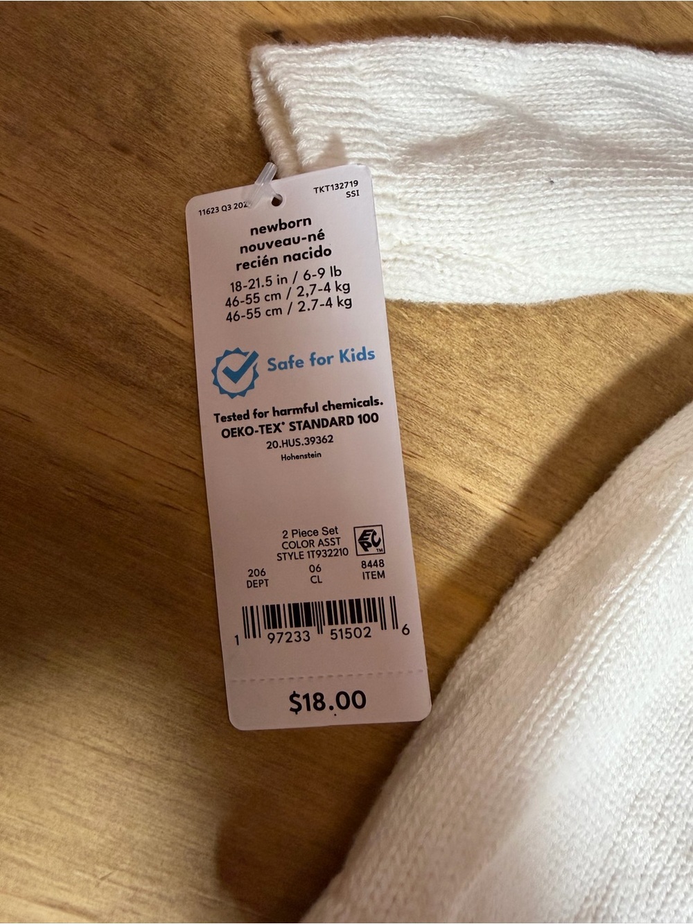 Carter's Cream Knit Ruffle Collar Dress with Matching Bloomer - Picture 3 of 3